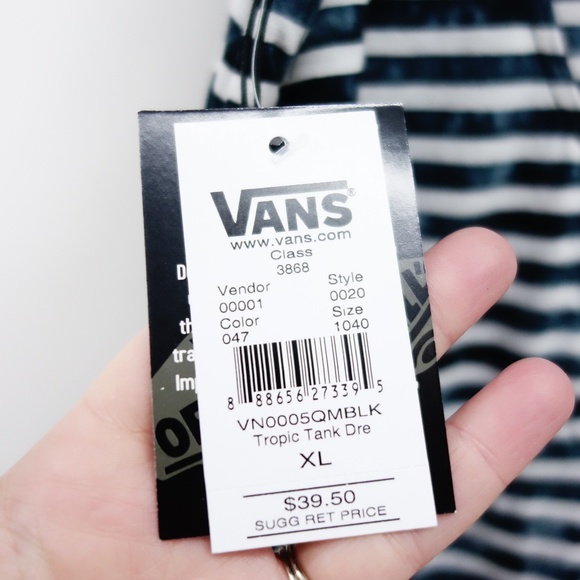 New Vans Striped Low Back Tank Skate Dress - Picture 6 of 6